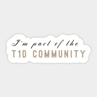 T1D Community Sticker